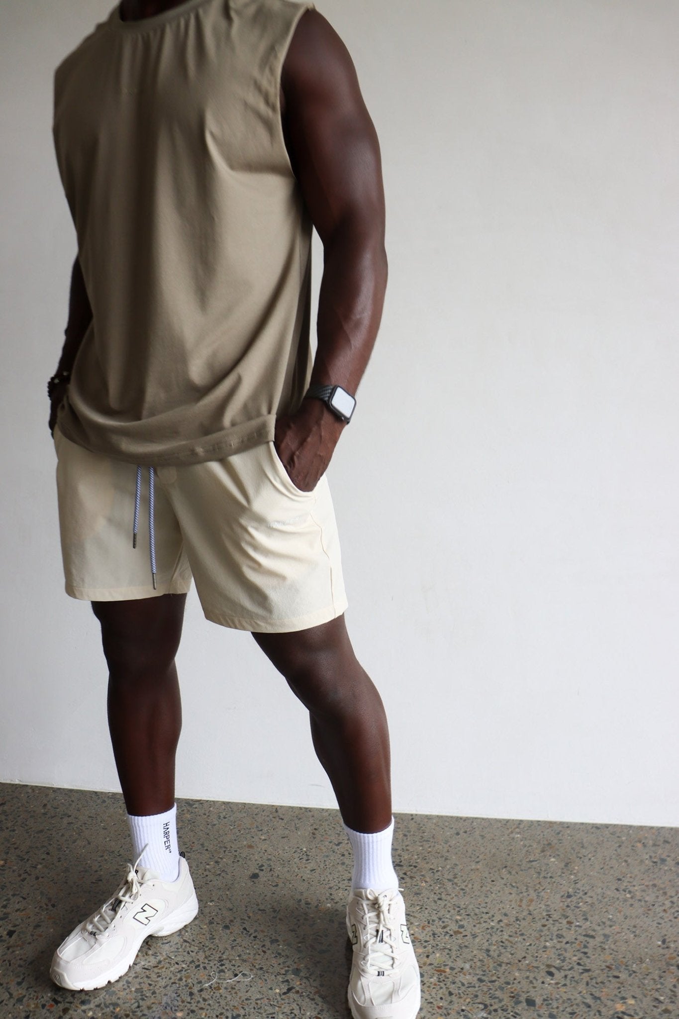 H17 Wave Shorts - Beige - Cleo Harper