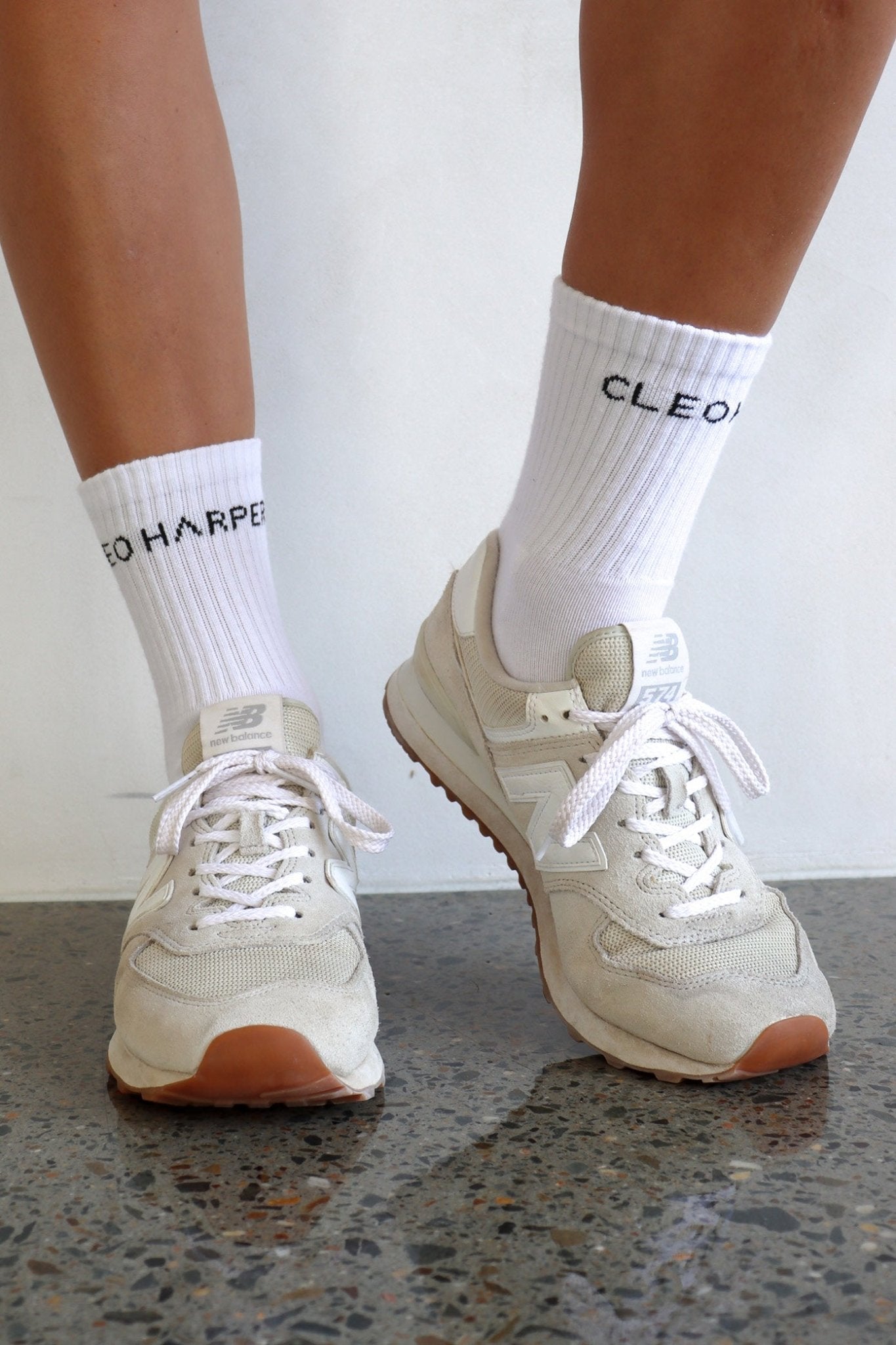 Classic Socks 3 Pack - Short - White - Cleo Harper