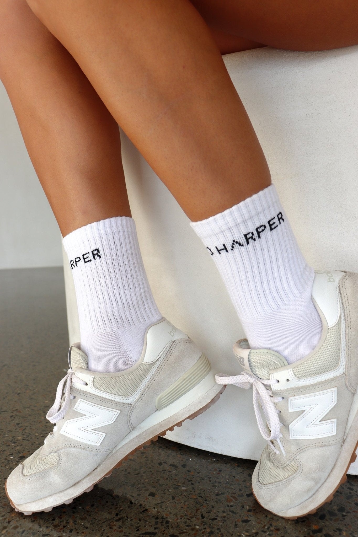 Classic Socks 3 Pack - Short - White - Cleo Harper