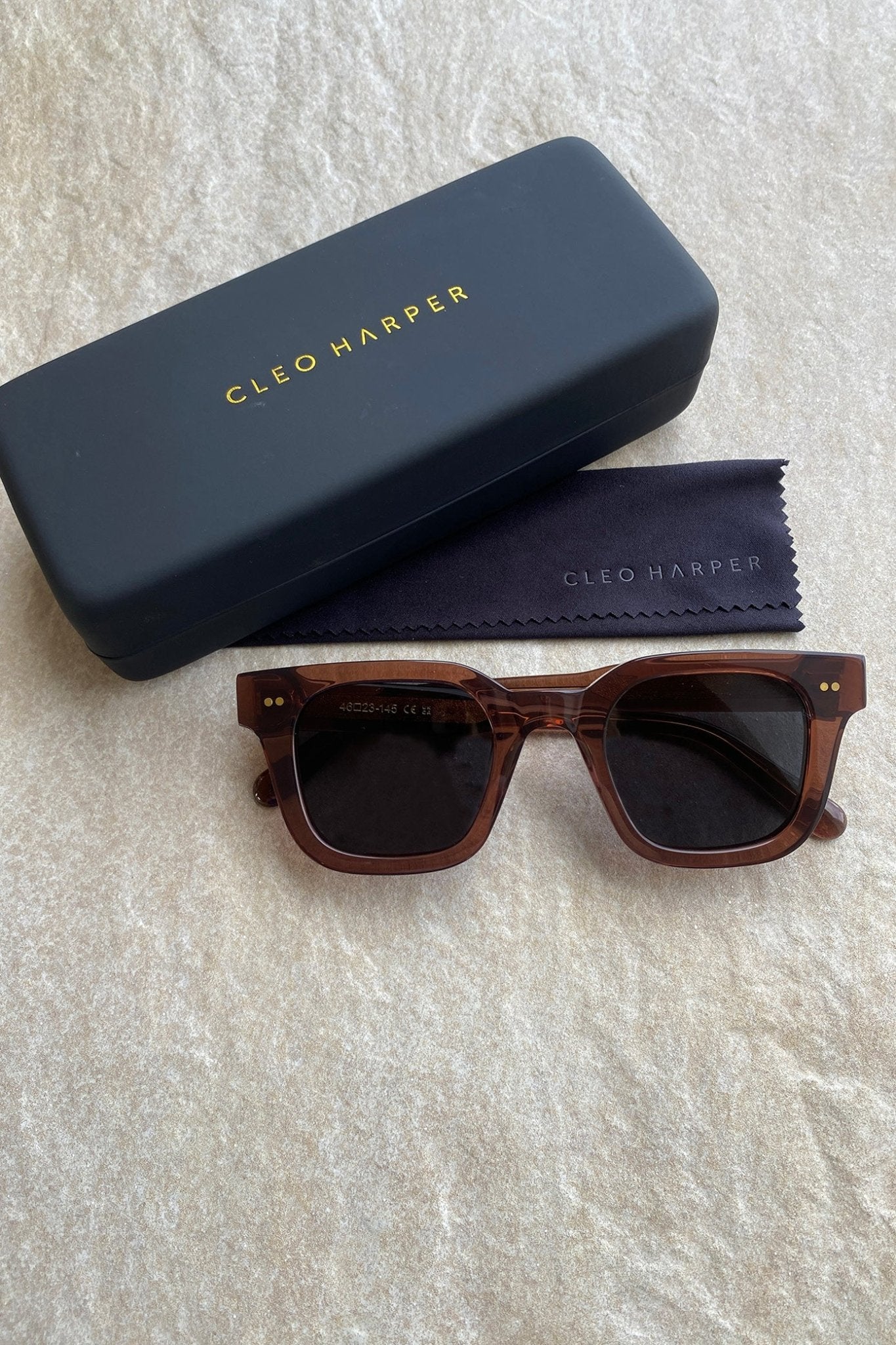 02 Sunglasses - Suede - Cleo Harper