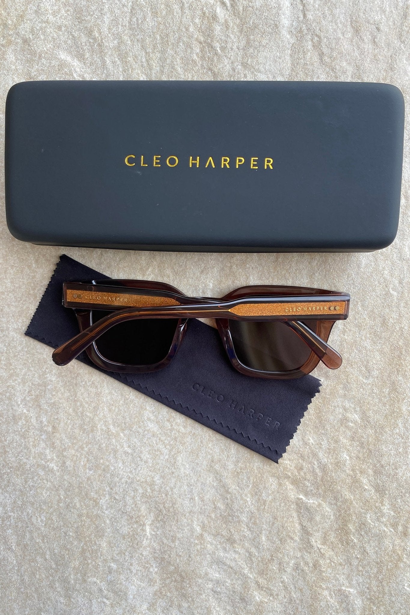 02 Sunglasses - Suede - Cleo Harper