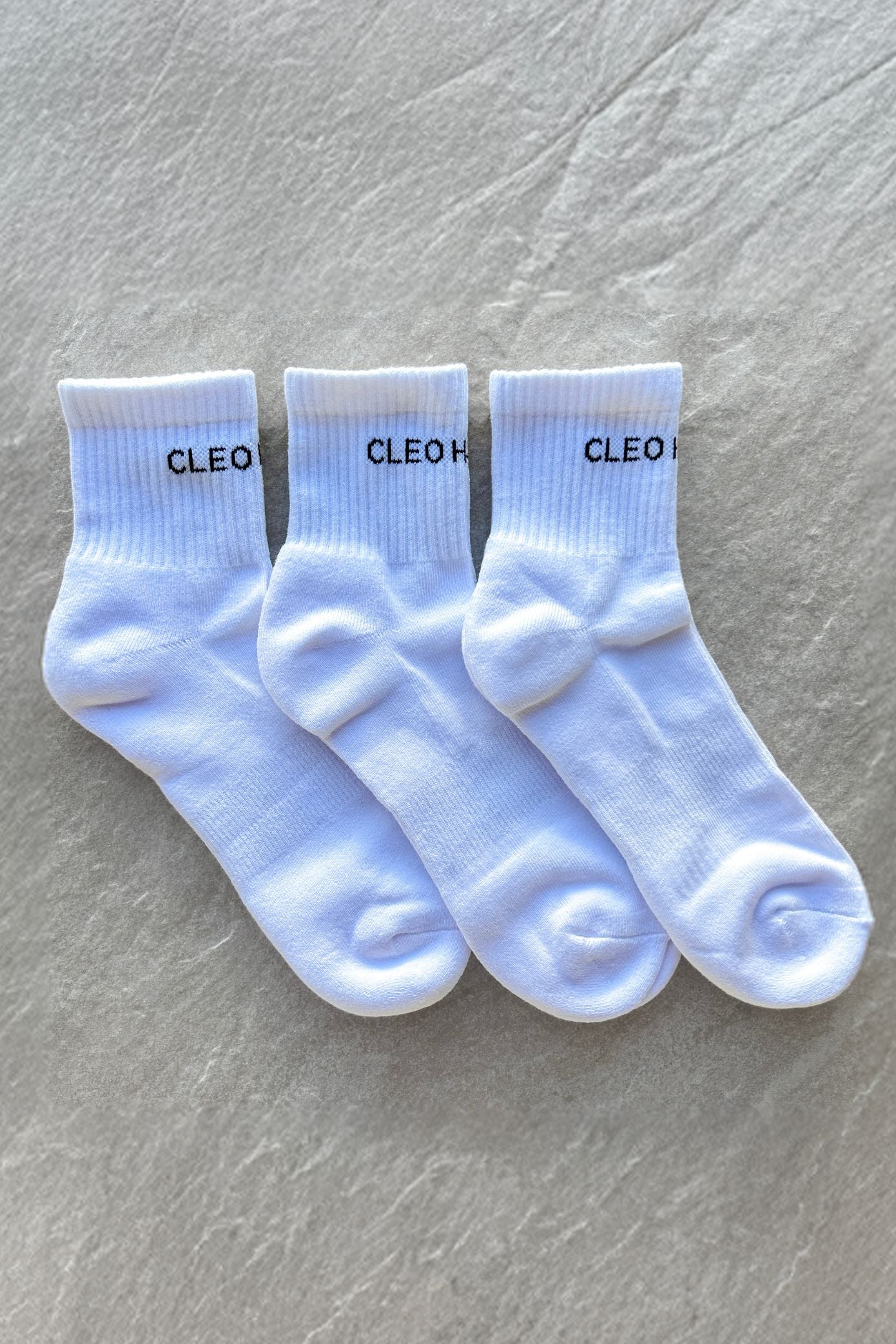 Classic Socks 3 Pack - Extra Short - White – Cleo Harper