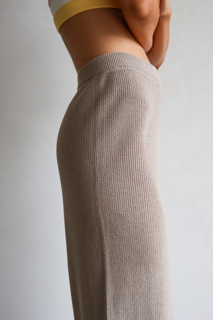 Norfolk 100% Cotton Knit Pant - Sand