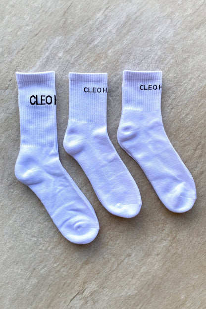 Classic Socks 3 Pack - Extra Short - White - Cleo Harper