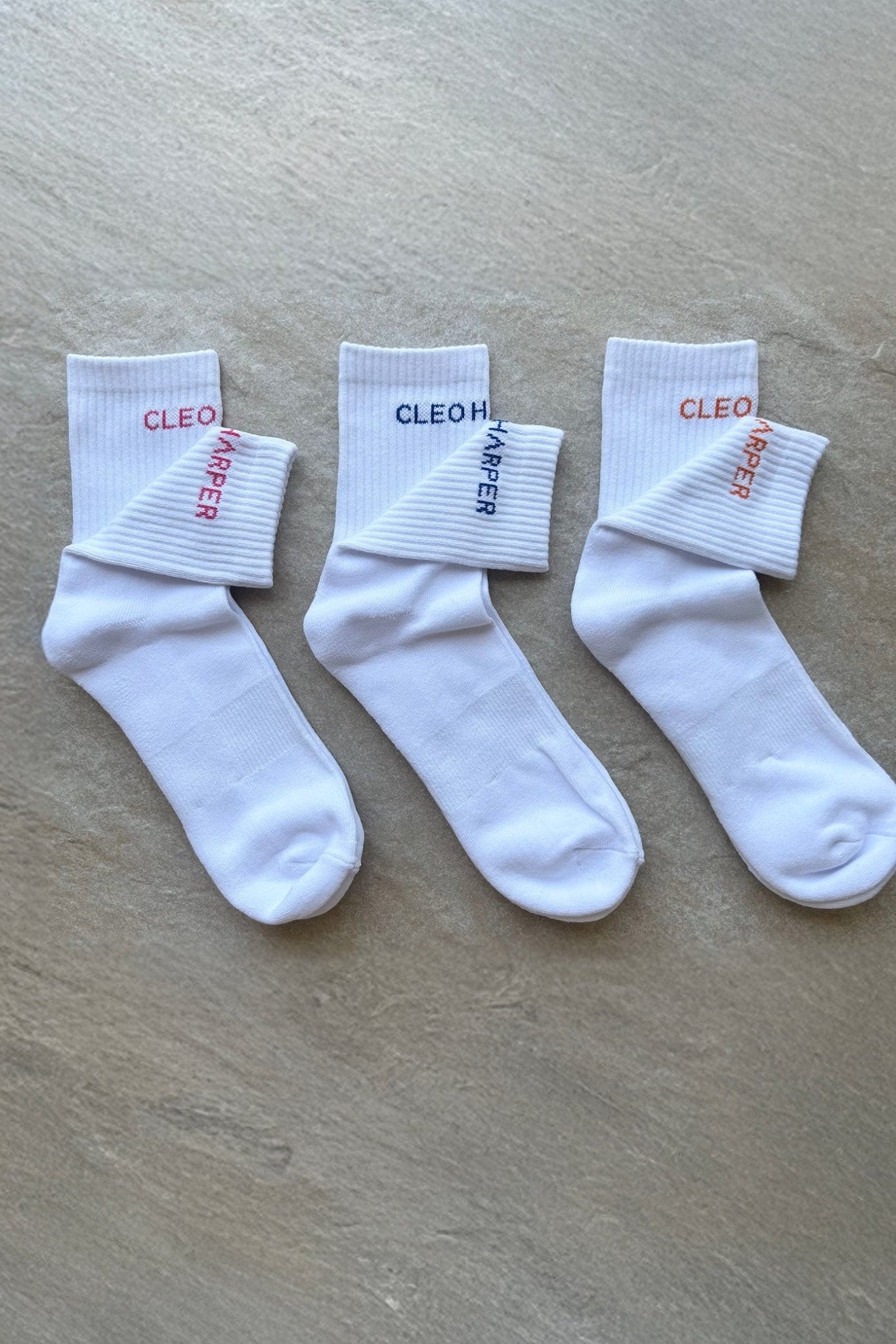 Classic Socks 3 Pack - Short - White - Sport En Vogue - Cleo Harper