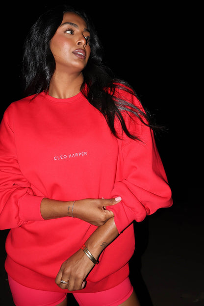 District Sweater - Red Pink