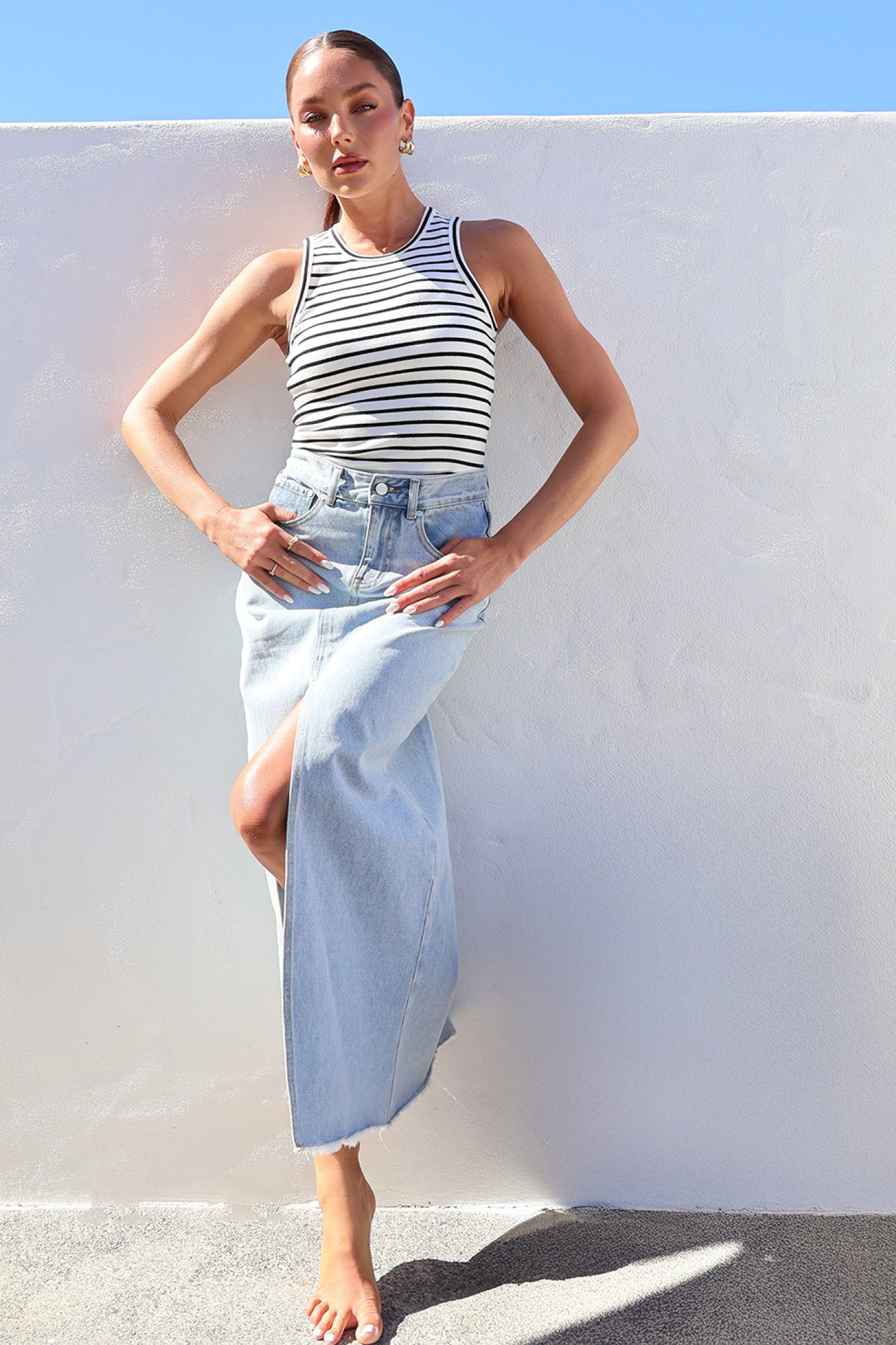 Ryder Denim Skirt - Light Wash