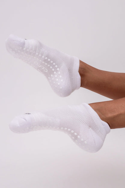 Grip Socks 2 Pack - Ankle - Black / White