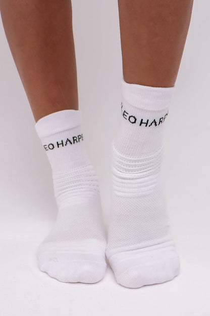 Grip Socks 2 Pack - Crew - Black / White