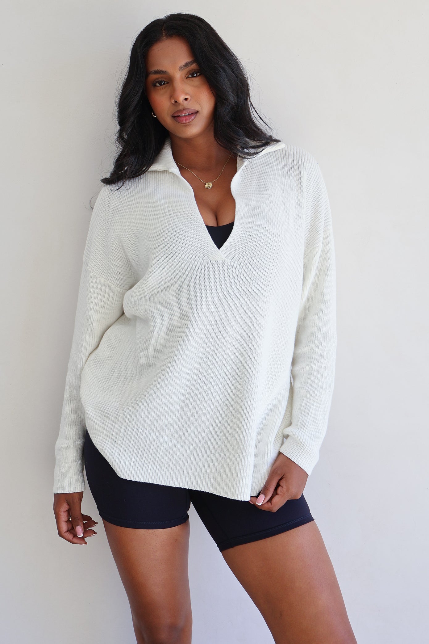 Henley Knit - Ivory