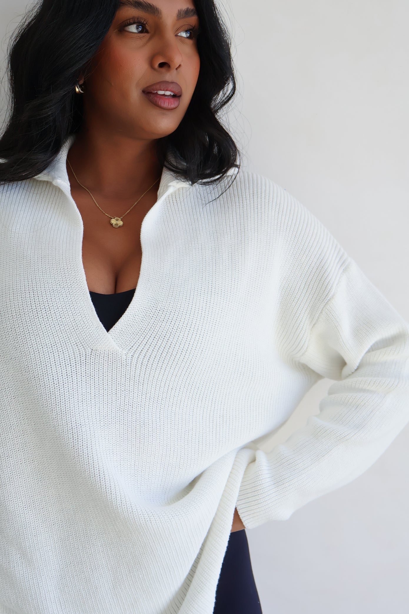 Henley Knit - Ivory