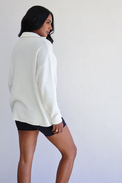 Henley Knit - Ivory