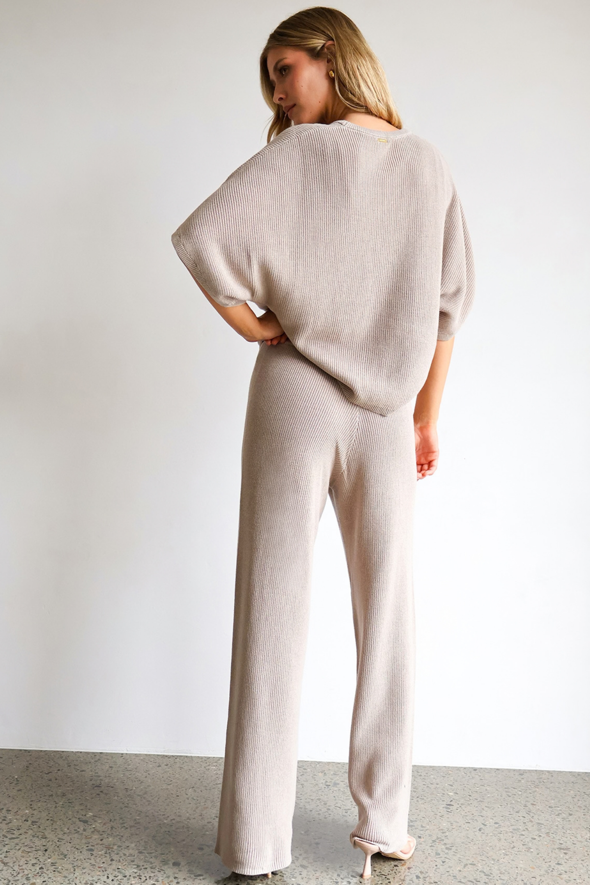 Norfolk 100% Cotton Knit Pant - Sand