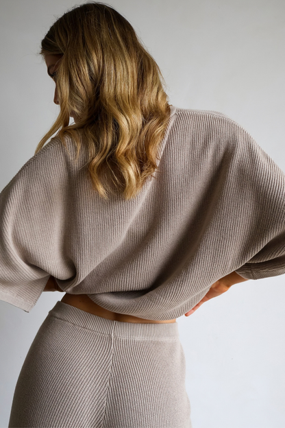 Norfolk 100% Cotton Knit Pant - Sand