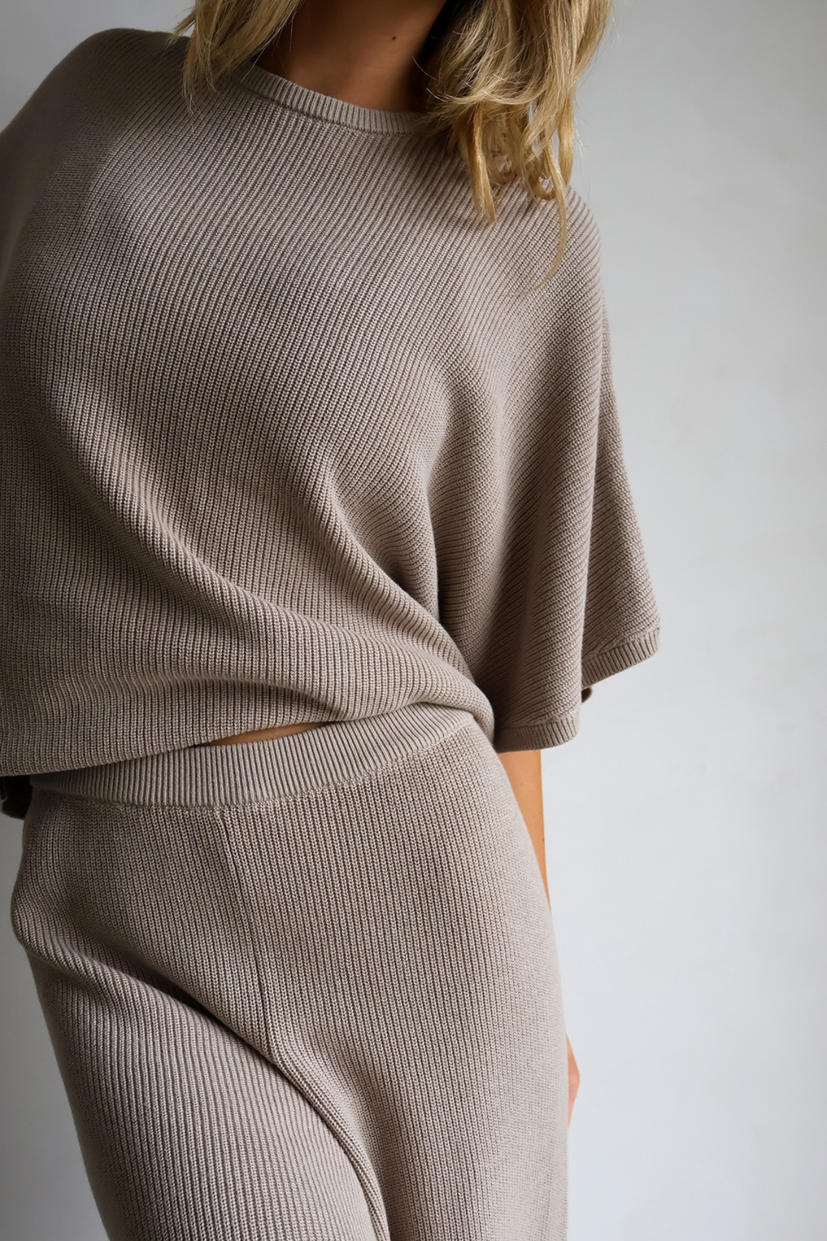 Norfolk 100% Cotton Knit Pant - Sand