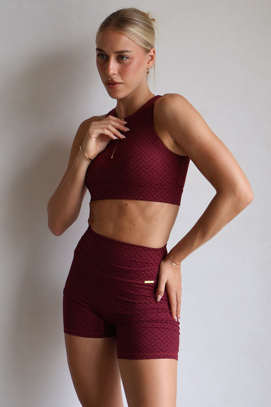 Apex Short 5" - Monogram Burgundy