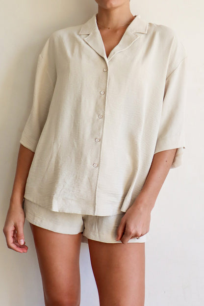 Living PJ Set - Beige
