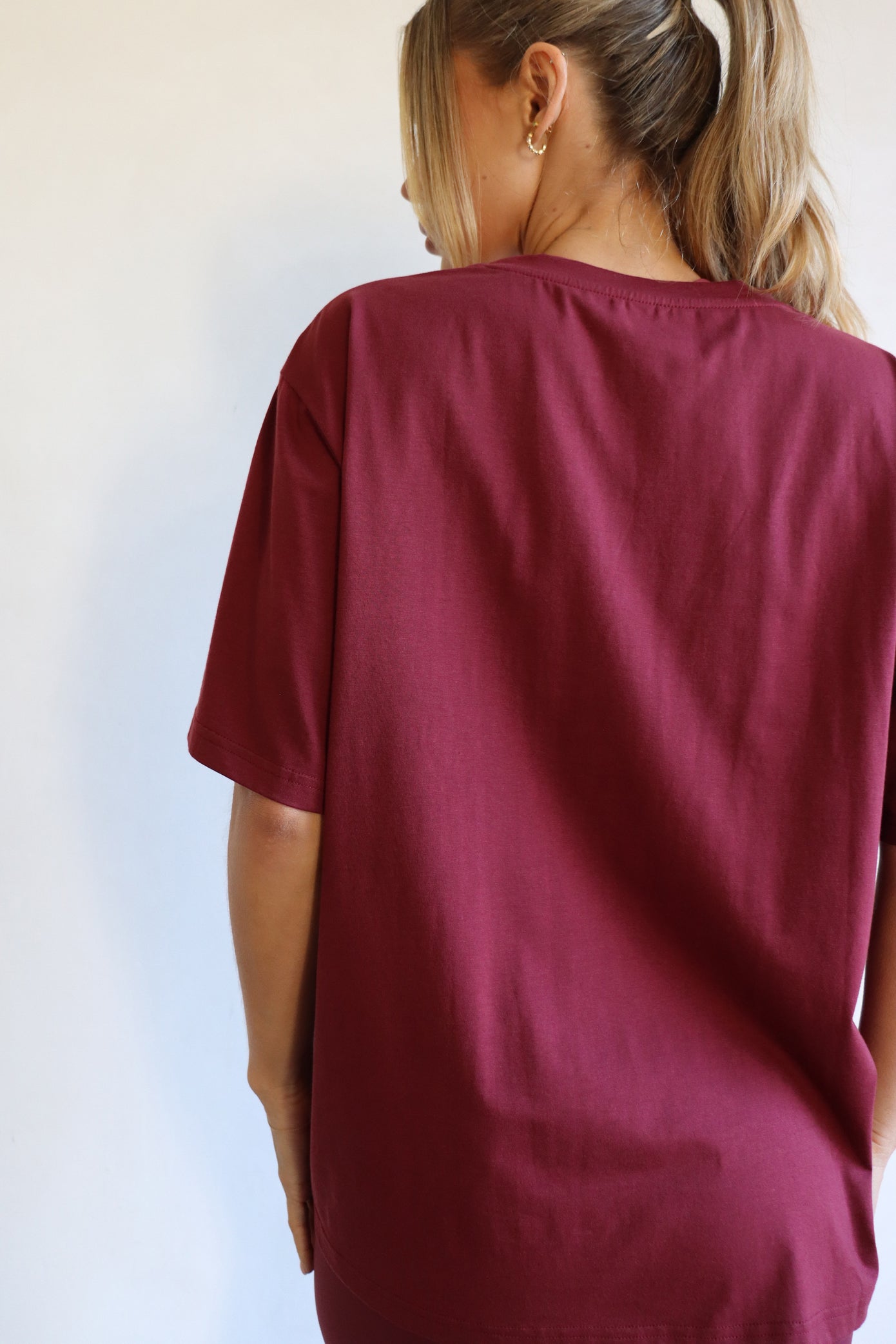 Power Tee - Burgundy