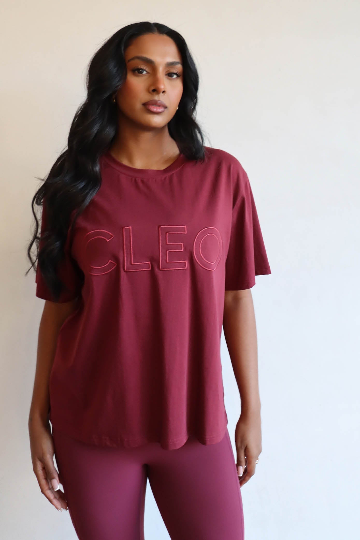 Power Tee - Burgundy