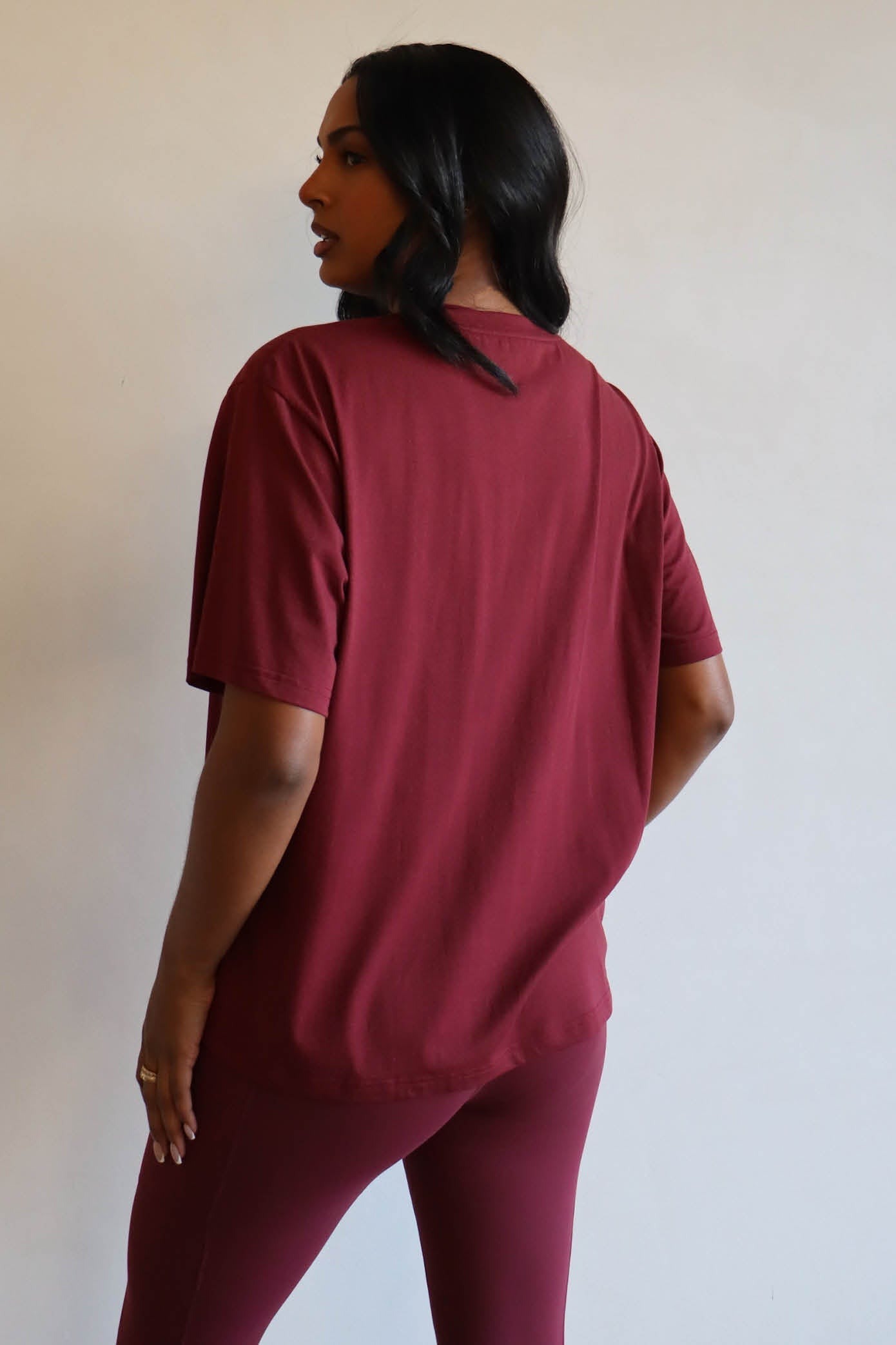 Power Tee - Burgundy