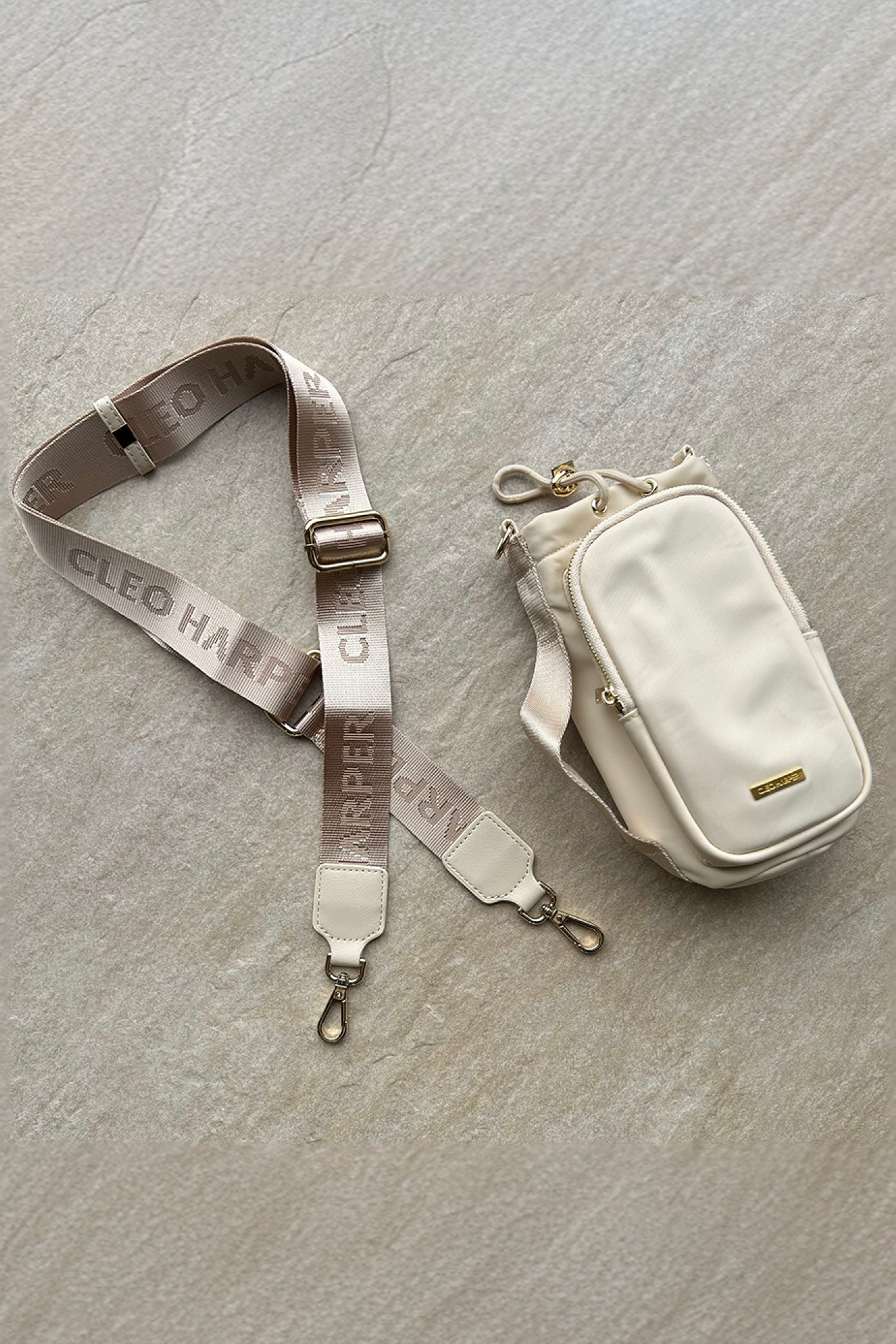 Water Bottle Bag & Bottle - Beige