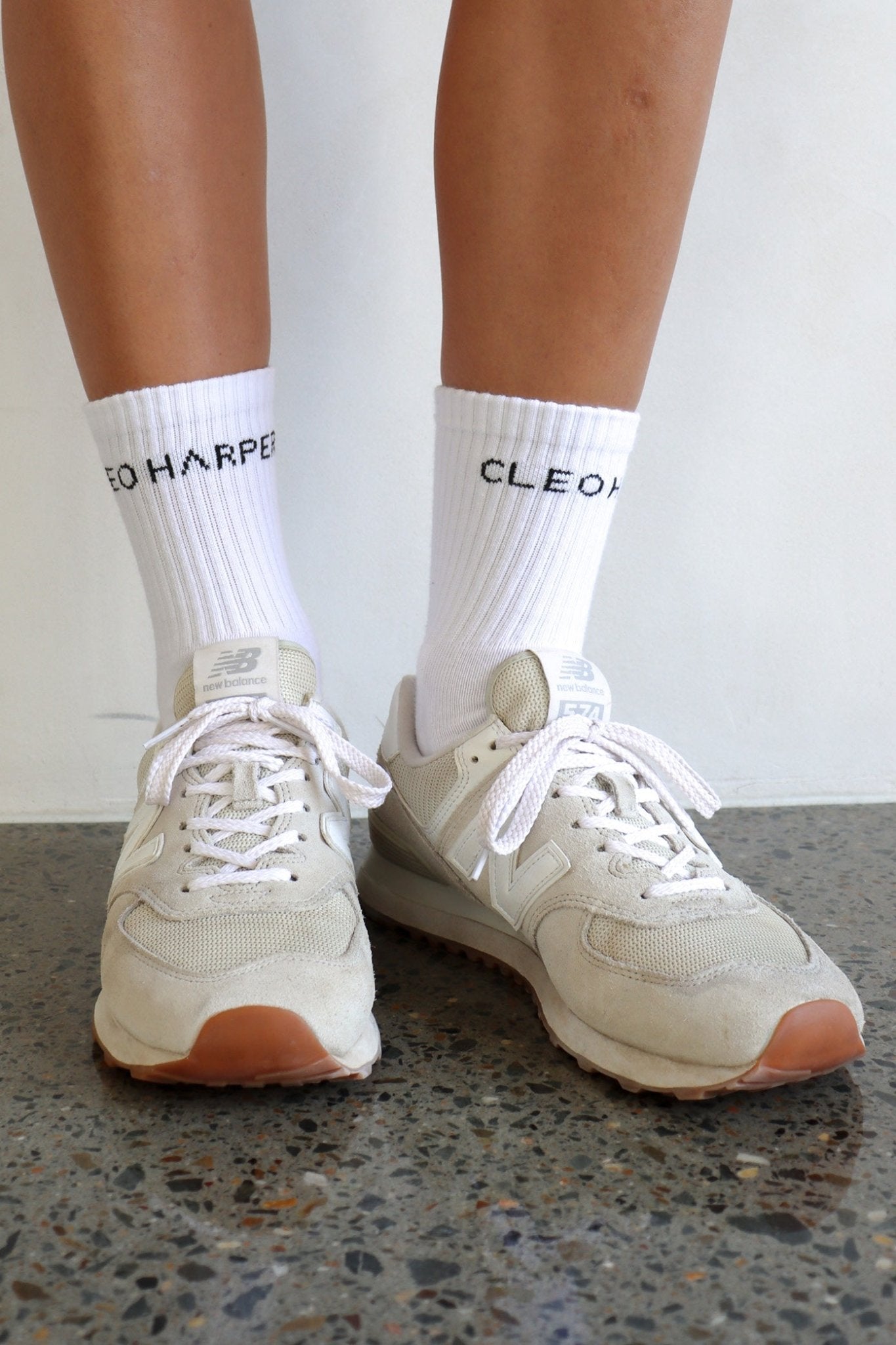 Classic Socks 3 Pack - Short - White - Cleo Harper