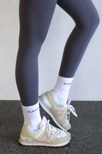 Classic Socks 3 Pack - Short - White - Cleo Harper